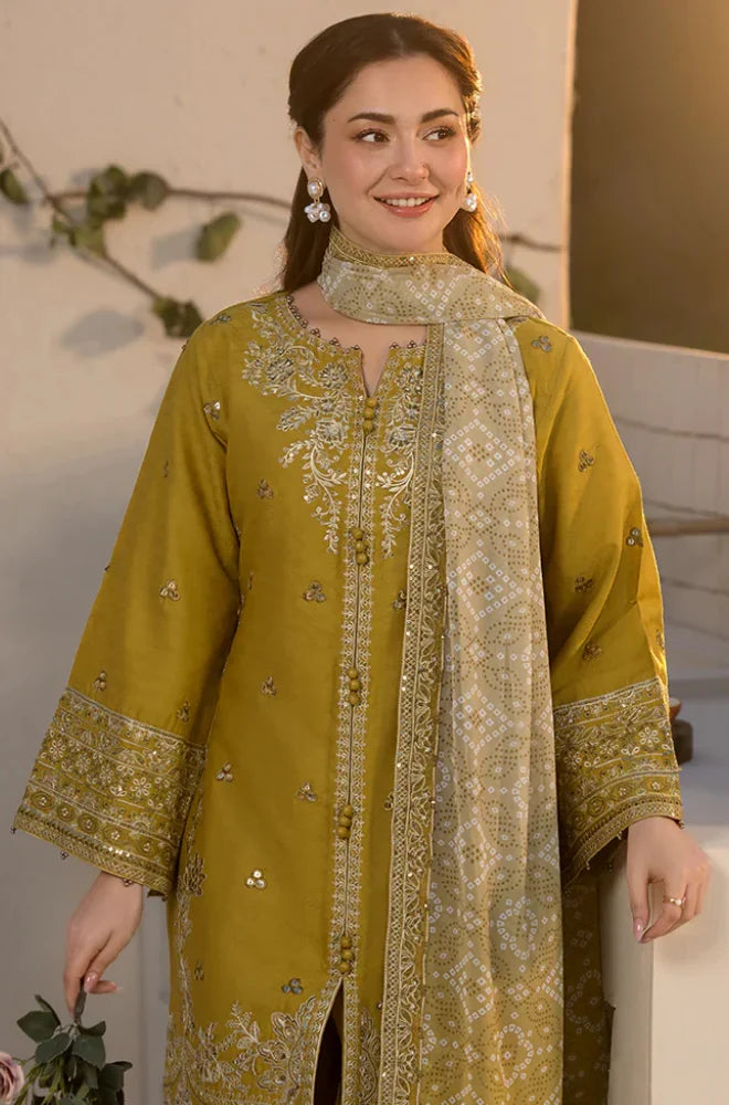 LAAM - 3PC Dhanak Embroidered